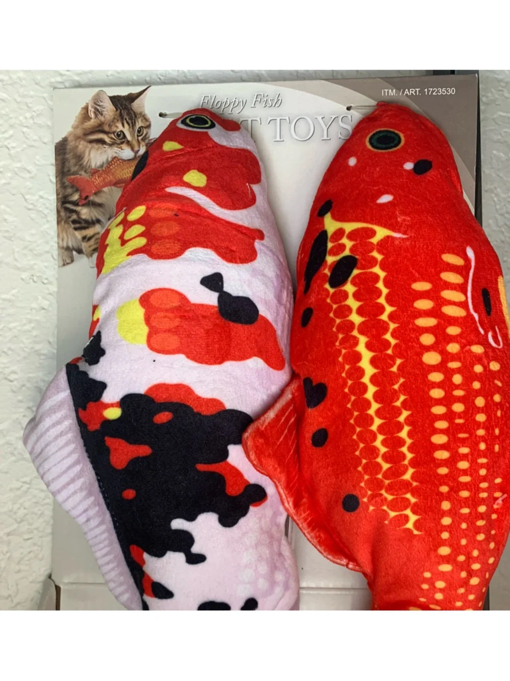 ZIP KITTY Touch Activated Floppy Fish Interactive Cat Toy 2-Pack Rechargeable